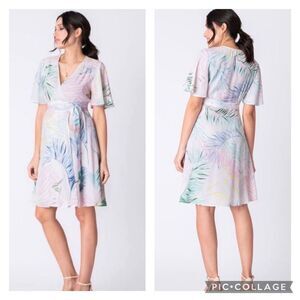 Seraphine Pastel Floral Wrap Dress
